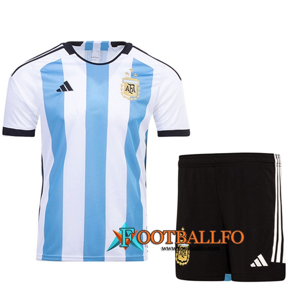 Nueva Camisetas De Futbol Argentina 3 Stars Ninos Primera 2022/2023