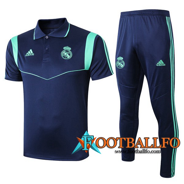 Polo Futbol Real Madrid + Pantalones Azul Oscuro 2019/2020
