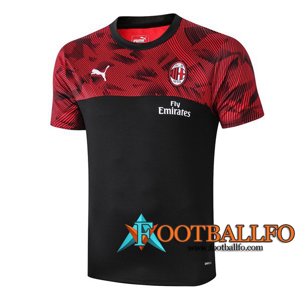 Camiseta Entrenamiento Milan AC Negro Roja 19/20