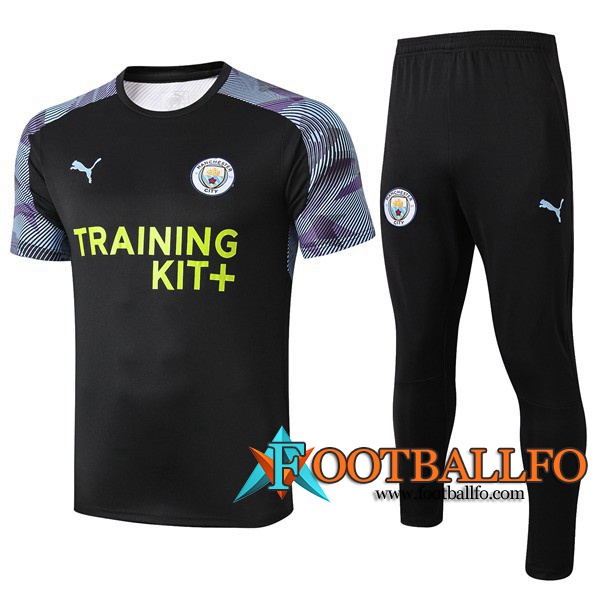 Camiseta Entrenamiento Manchester City + Pantalones Negro 19/20