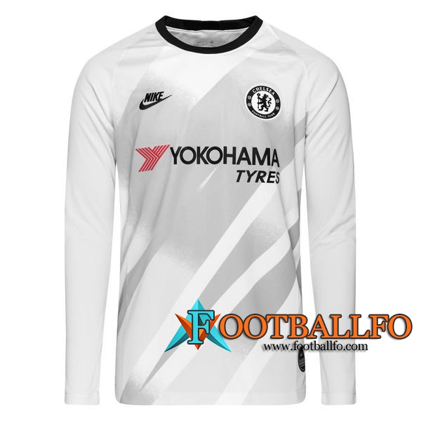 Camisetas Futbol FC Chelsea Portero Manga Larga Blanco 2019/2020