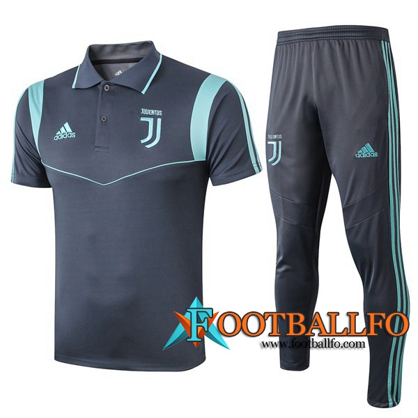 Polo Futbol Juventus + Pantalones Azul Verde 2019/2020