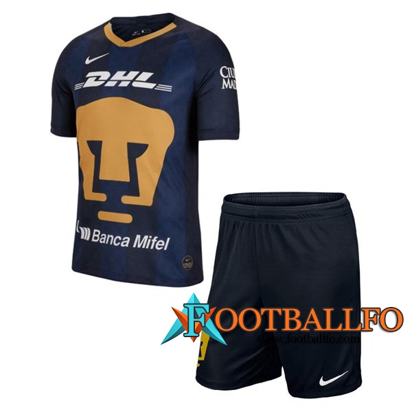 Camisetas Futbol Pumas UNAM Ninos Segunda 2019/2020