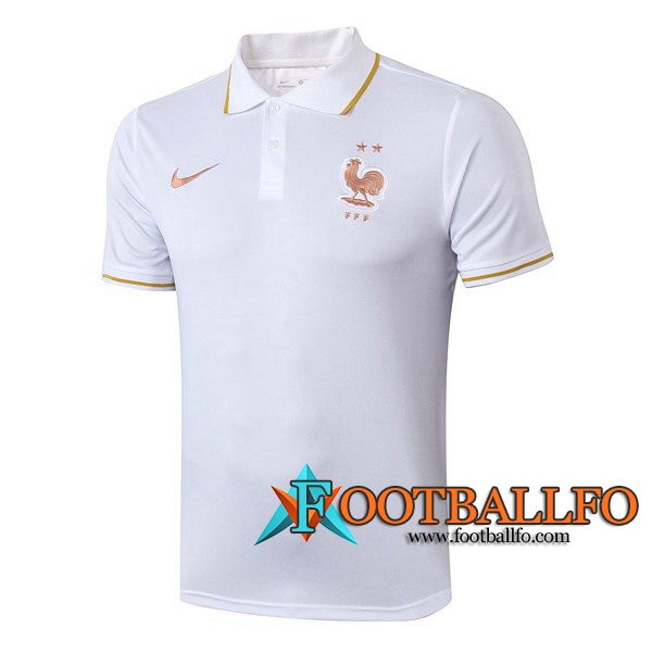 Polo Futbol Francia Blanco 2019/2020