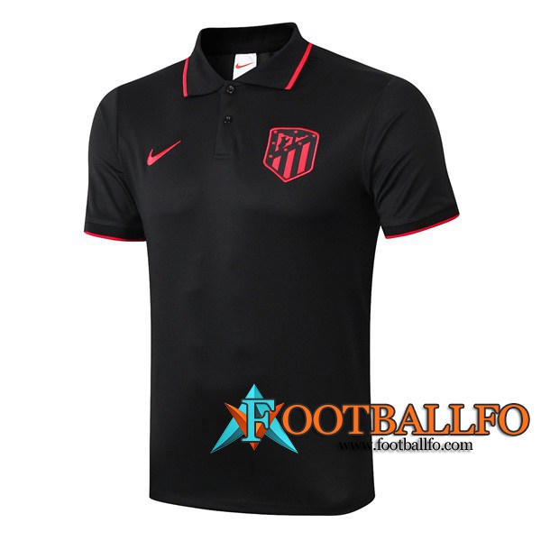 Polo Futbol Atletico Madrid Negro 2019/2020