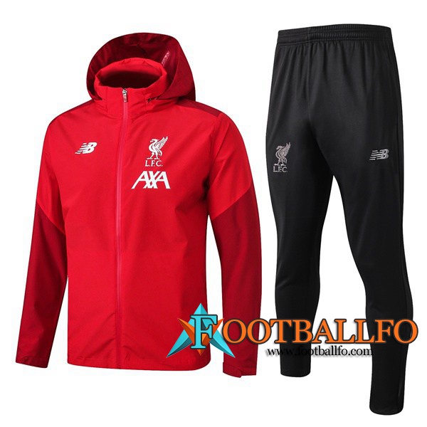 Chandal Futbol - Chaqueta Rompevientos + Pantalones FC Liverpool Roja 2019/2020