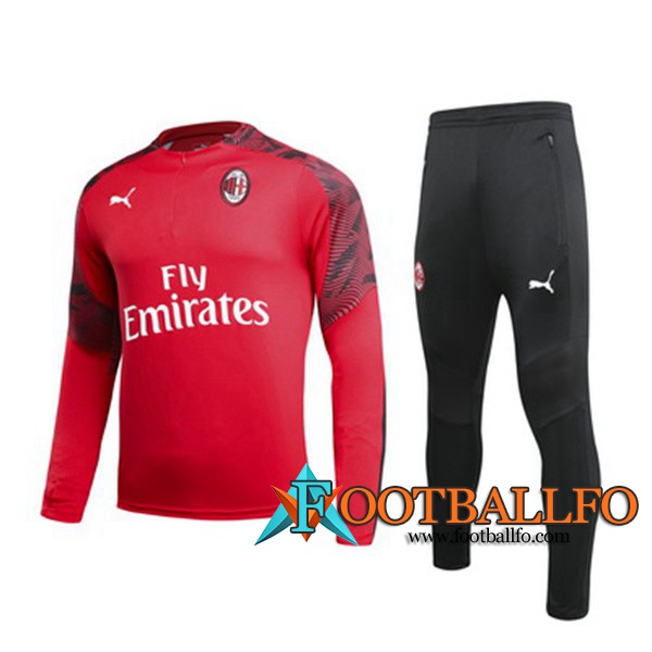 Chandal Futbol + Pantalones Milan AC Roja 2019/2020