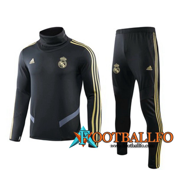 Chandal Futbol + Pantalones Real Madrid Negro 2019/2020