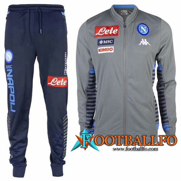 Chandal Futbol - Chaqueta + Pantalones SSC Napoli Gris 2019/2020