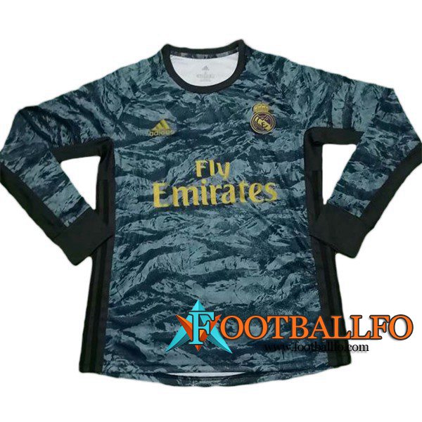 Camisetas Futbol Real Madrid Portero Manga Larga Gris 2019/2020