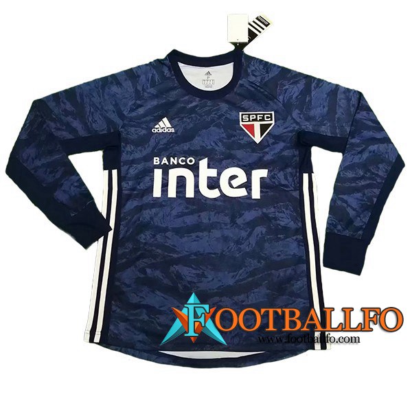Camisetas Futbol Sao Paulo FC Portero Manga Larga Azul Oscuro 2019/2020