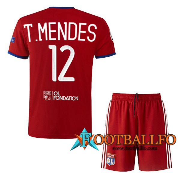 Camisetas Futbol Lyon OL (T.MENDES 12) Ninos Tercera 2019/2020