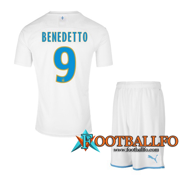 Camisetas Futbol Marsella OM (BENEDETTO 9) Ninos Primera 2019/2020