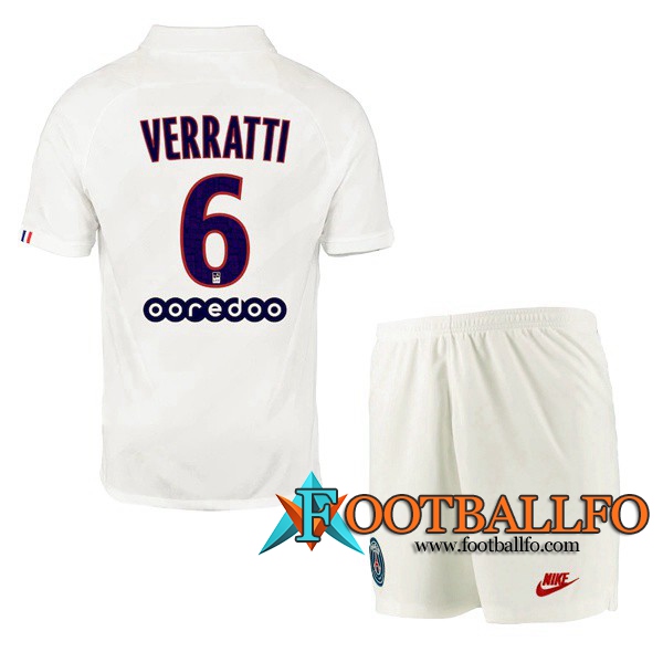 Camisetas Futbol PSG (VERRATTI 6) Ninos Tercera 2019/2020