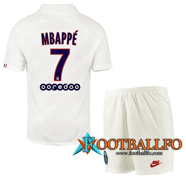 Camisetas Futbol PSG (MBAPPE 7) Ninos Tercera 2019/2020