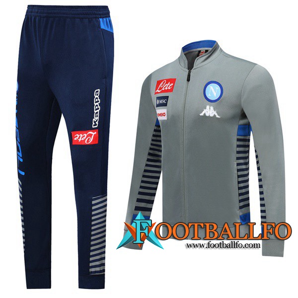 Chandal Futbol - Chaqueta + Pantalones SSC Napoli Gris 2019/2020
