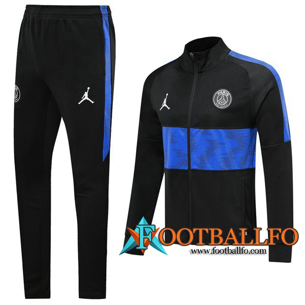 Chandal Futbol - Chaqueta + Pantalones PSG Jordan Negro Azul 2019/2020