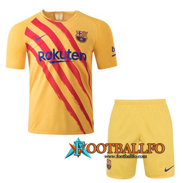 Camisetas Futbol FC Barcelona Ninos Senyera Cuatro 2019/2020