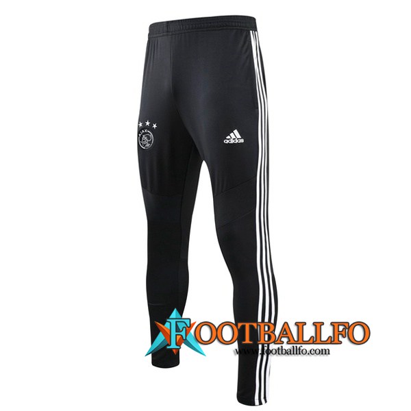 Pantalones Futbol AFC Ajax Negro Blanco 2019/2020