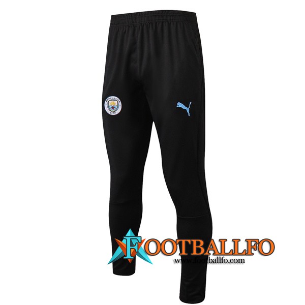 Pantalones Futbol Manchester City Negro Azul LOGO 2019/2020