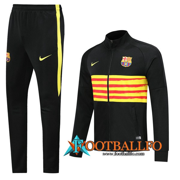 Chandal Futbol - Chaqueta + Pantalones FC Barcelona Negro Amarillo 2019/2020