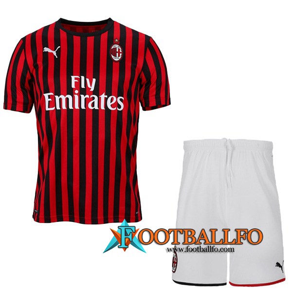 Traje Camisetas Futbol Milan AC Primera 2019/2020