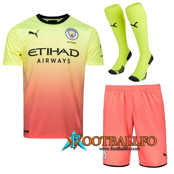 Traje Camisetas Futbol Manchester City Tercera + Calcetines 2019/2020
