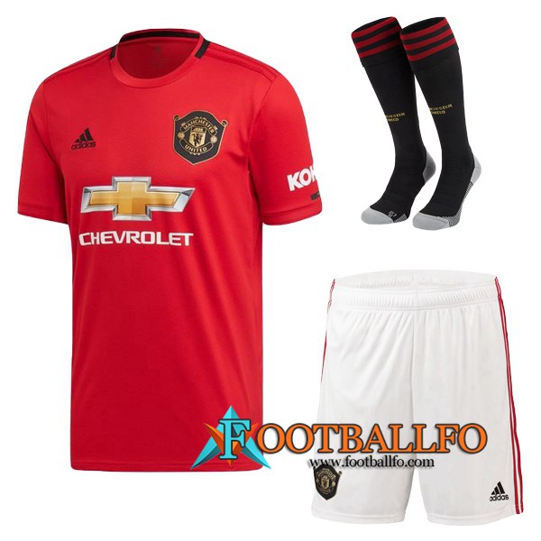 Traje Camisetas Futbol Manchester United Primera + Calcetines 2019/2020