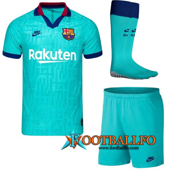 Traje Camisetas Futbol FC Barcelona Tercera + Calcetines 2019/2020
