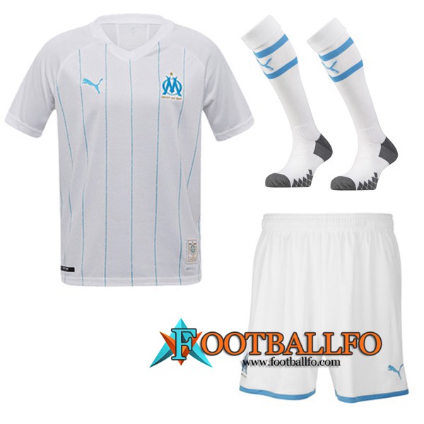 Traje Camisetas Futbol Marsella OM Primera + Calcetines 2019/2020