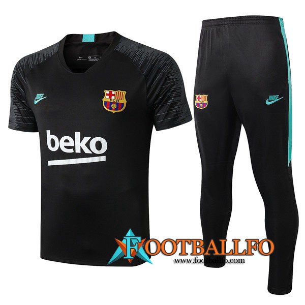 Camiseta Entrenamiento FC Barcelona + Pantalones Negro Verde 2019/2020