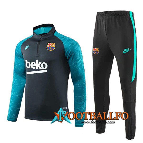 Chandal Futbol + Pantalones FC Barcelona Gris Oscuro Azul 2019/2020