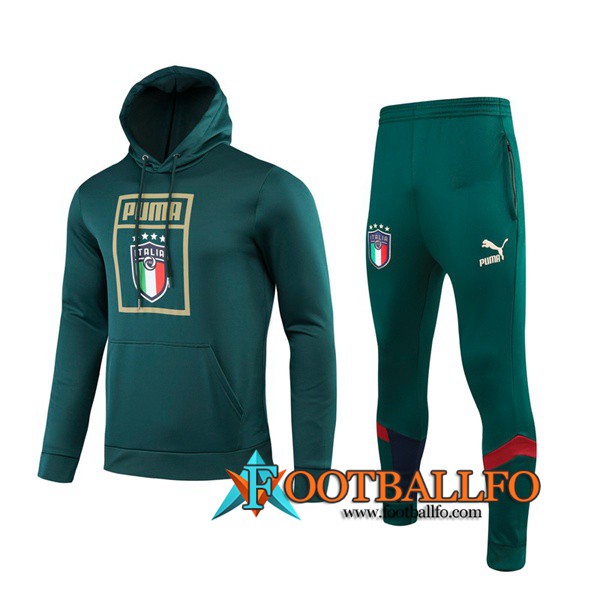 Chandal Futbol - Sudadera con capucha + Pantalones Italia Verde 2019/2020