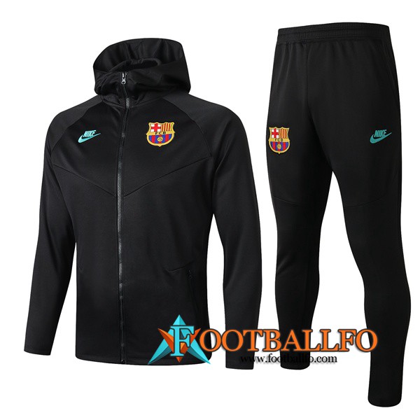 Chandal Futbol - Chaqueta con capucha + Pantalones FC Barcelona Gris Oscuro 2019/2020