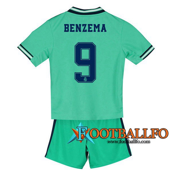 Camisetas Futbol Real Madrid (BENZEMA 9) Ninos Tercera 19/20