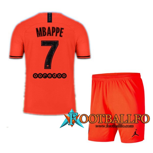 Camisetas Futbol PSG (MBAPPE 7) Ninos Segunda 19/20