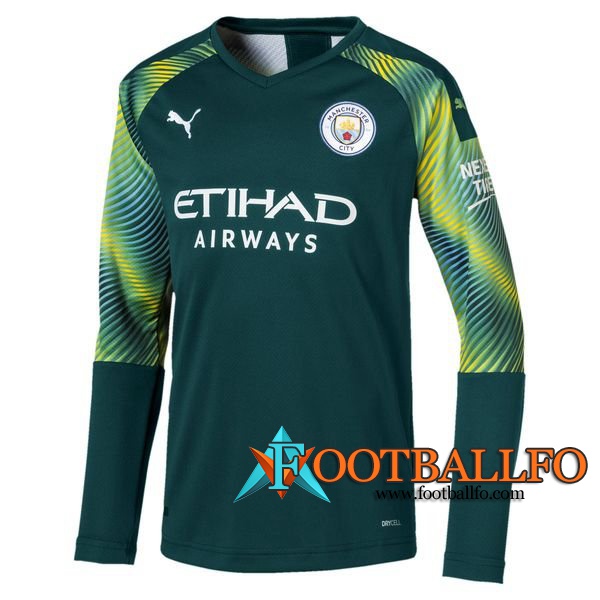 Camisetas Futbol Manchester City Portero Verde 2019/2020