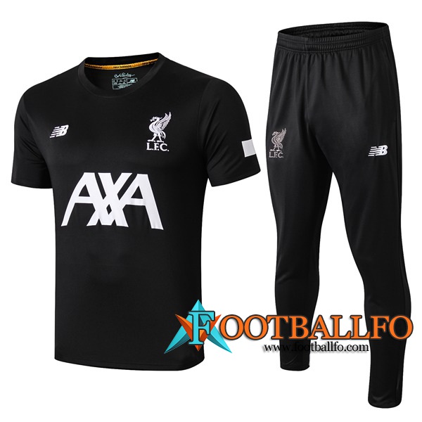 Camiseta Entrenamiento FC Liverpool AXA + Pantalones Negro 2019/2020
