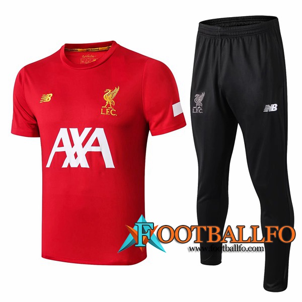 Camiseta Entrenamiento FC Liverpool AXA + Pantalones Roja 2019/2020