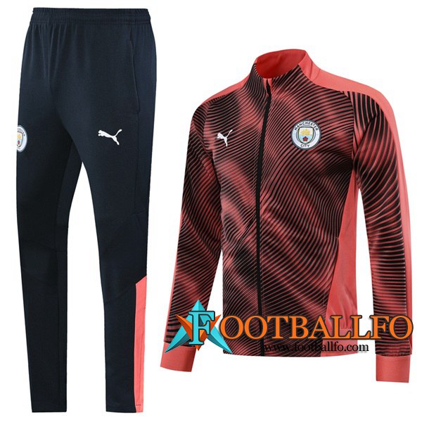 Chandal Futbol - Chaqueta + Pantalones Manchester City Negro Rosa 2019/2020