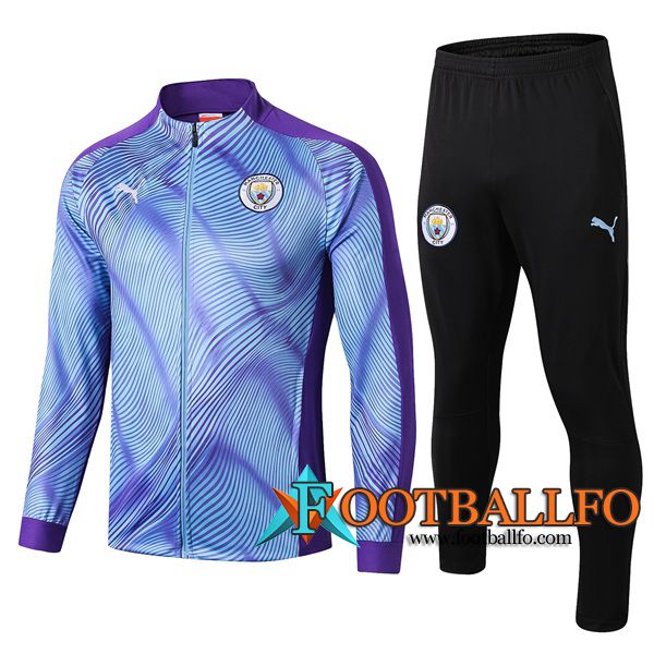 Chandal Futbol - Chaqueta + Pantalones Manchester City Azul Purpura 2019/2020