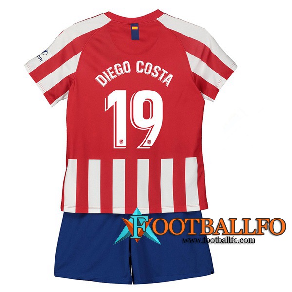 Camisetas Futbol Atletico Madrid (DIEGO COSTA 19) Ninos Primera 2019/2020