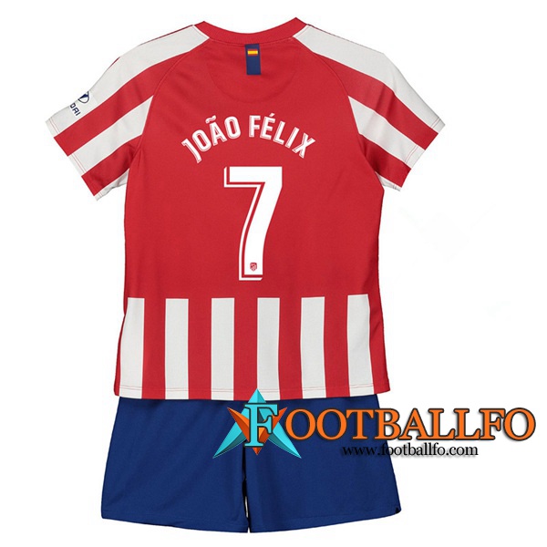 Camisetas Futbol Atletico Madrid (JOAO FELIX 7) Ninos Primera 2019/2020
