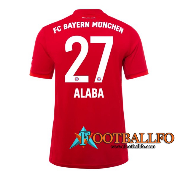Camisetas Futbol Bayern Munich (ALABA 27) Primera 2019/2020
