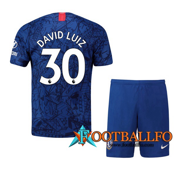 Camisetas Futbol FC Chelsea (David Luiz 30) Ninos Primera 2019/2020