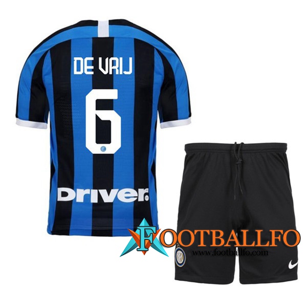 Camisetas Futbol Inter Milan (DEVRIJ 6) Ninos Primera 2019/2020
