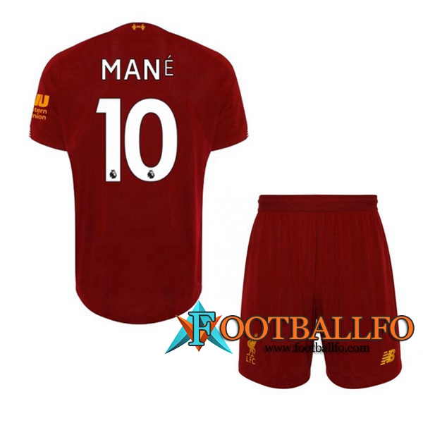 Camisetas Futbol FC Liverpool (Mane 10) Ninos Primera 2019/2020