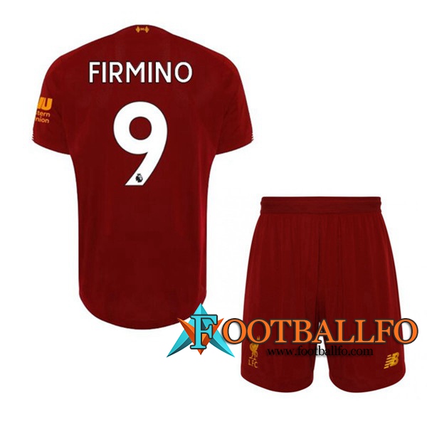 Camisetas Futbol FC Liverpool (FIRMINO 9) Ninos Primera 2019/2020