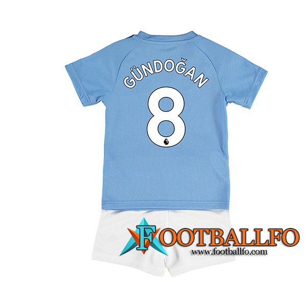 Camisetas Futbol Manchester City (GUNDOGAN 8) Ninos Primera 2019/2020