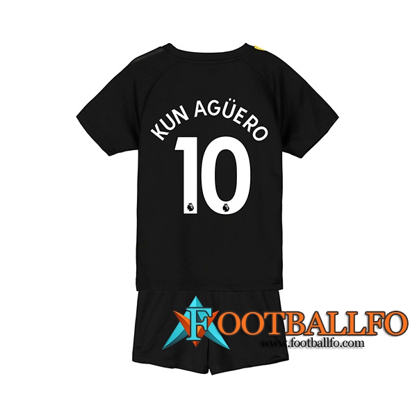 Camisetas Futbol Manchester City (KUN AGUERO 10) Ninos Segunda 2019/2020